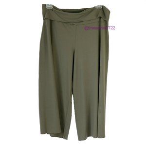 Victoria's Secret Swim Coverup Size Medium Olive Khaki Capri Pants Coverup